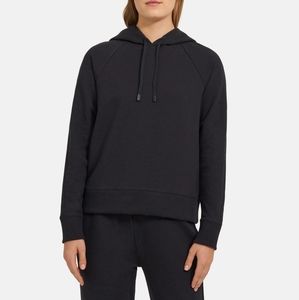 Theory Black Basic Hoodie Cloud Fleece